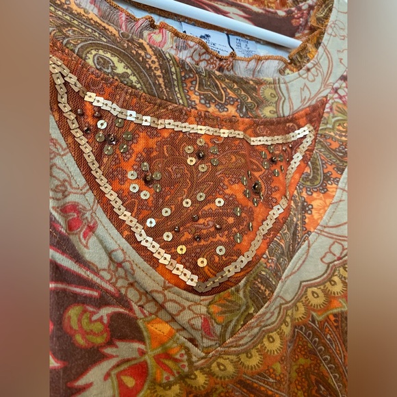 y2k Orange mesh sleeve top - Picture 5 of 5